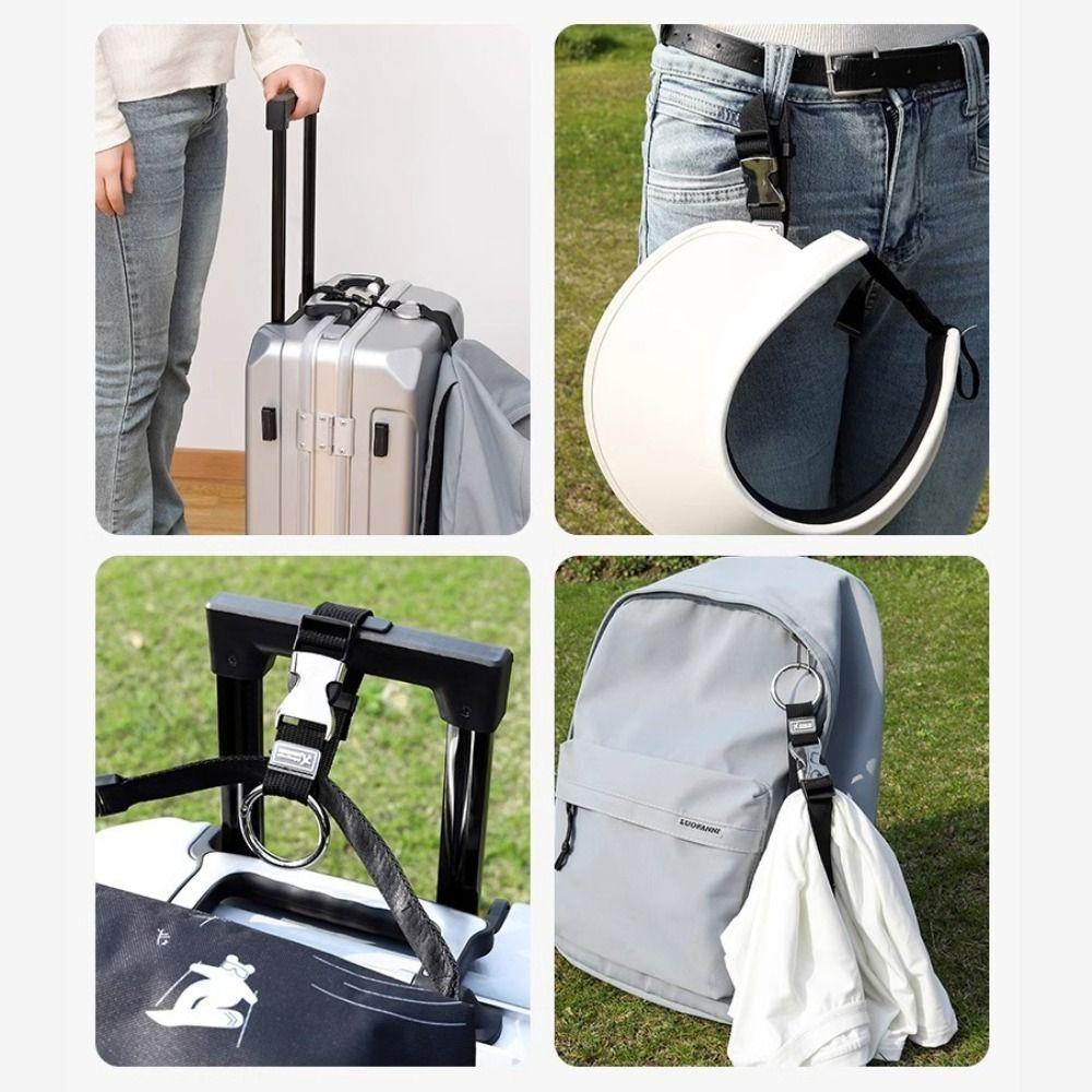Jacket Gripper Handbag Clip Luggage Strap Add Bag Gripper Round Carabiner Trunk Holder Keychain Suitcases Belt Outdoor