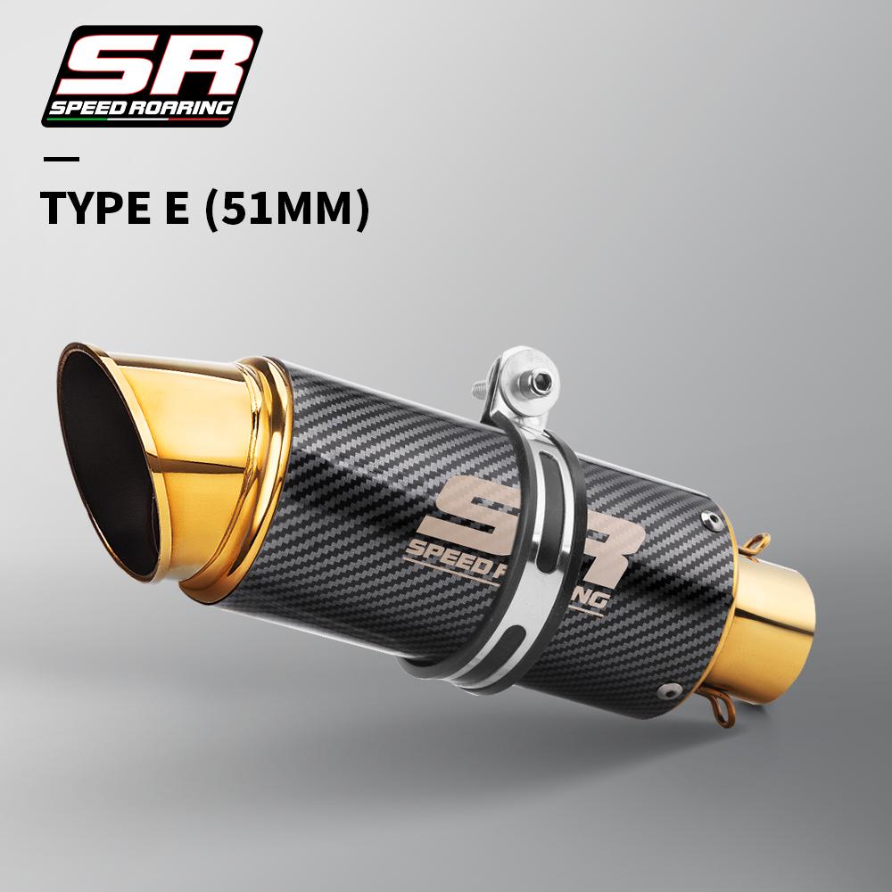 51mm Motorcycle Universal Exhaust Pipe with Db Killer Muffler GP Project for Z900 Z1000 CBR600 S1000RR MT07