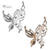 Rhinestone Butterfly Brosje Dame Stilig Sense Light Luksus Utsøkt Delikat Unik Faux Pearl Corsage