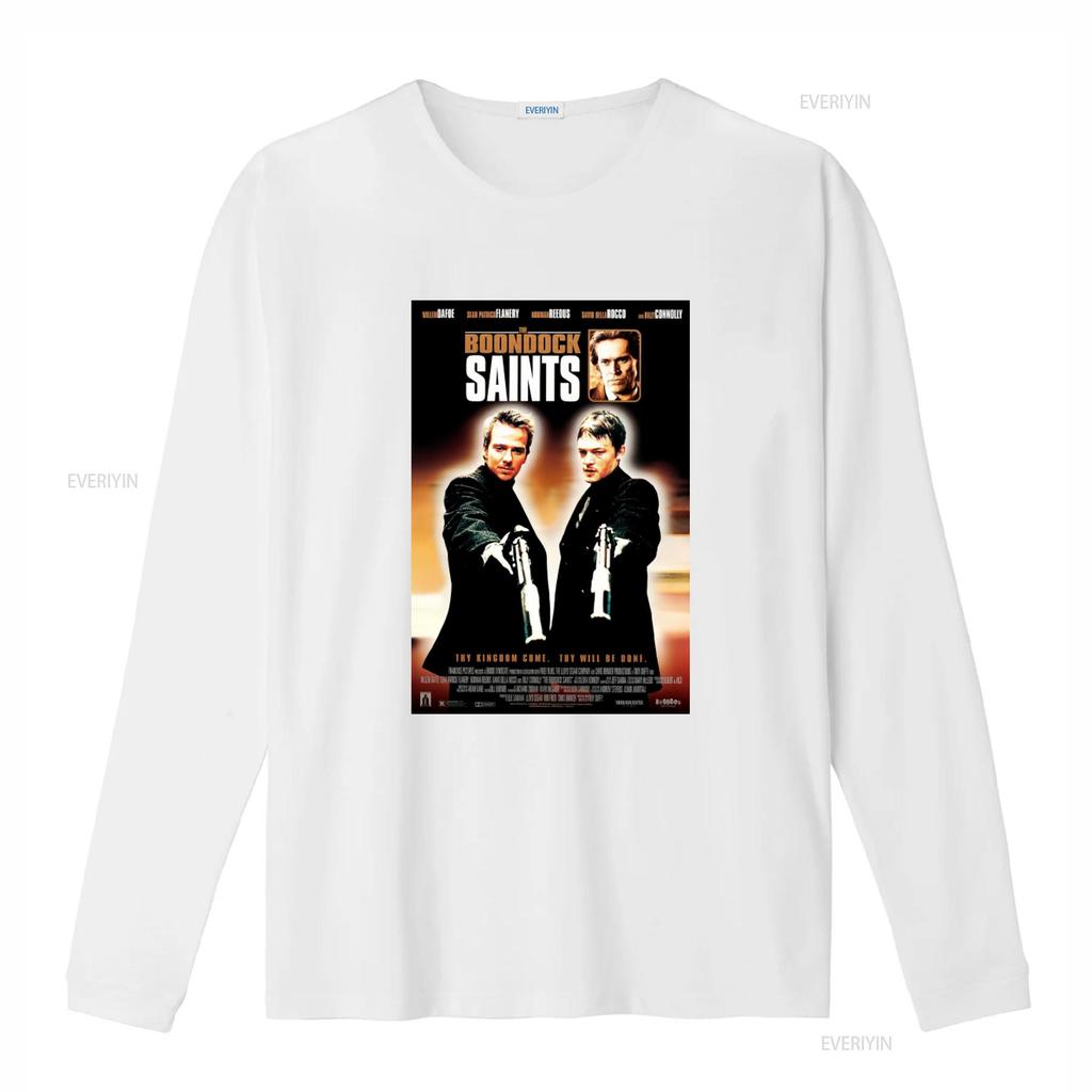The Boondock Saints Movie Poster Inspired Black T Shirt Cool Design for Fans Vintage Washed Soft Graphic Homme Stretched