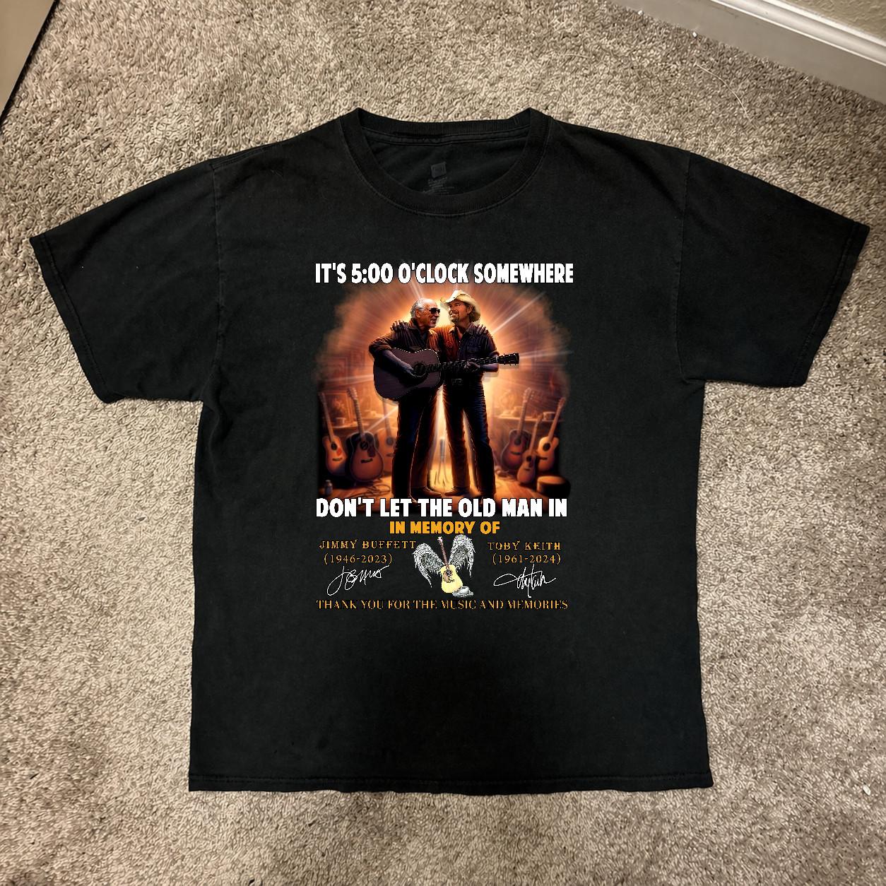 In Memory of Jimmy & Toby Keith Shirt S-5XL, Don t Let the Old Man In S разноцветный