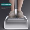 Broom Dustpan Set with Built-in Comb Teeth Adjustable Long Handle 180 Degree Rotating Broom Head Broom Dustpan Kit