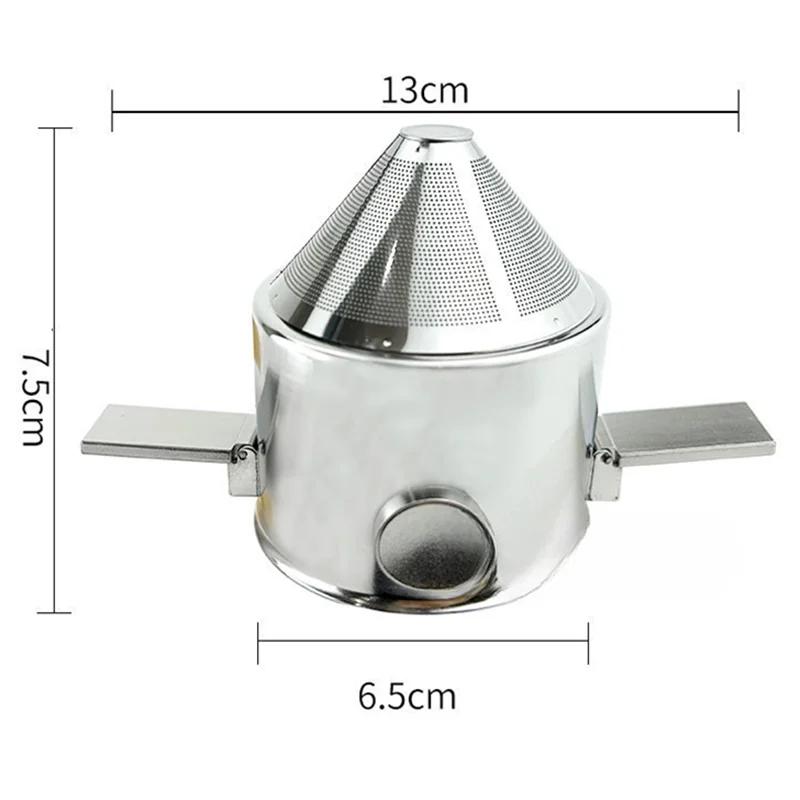 Stainless Steel Coffee Filter Cup Reusable Cone Coffee Filter Pour Over Coffee Maker Folding Filter Cup for Drip Espresso & Tea