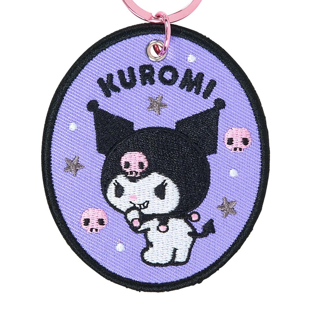 Sanrio Kuromi Embroidered Patch Keychain Polyester Steel 485969 Character Award 1st Round