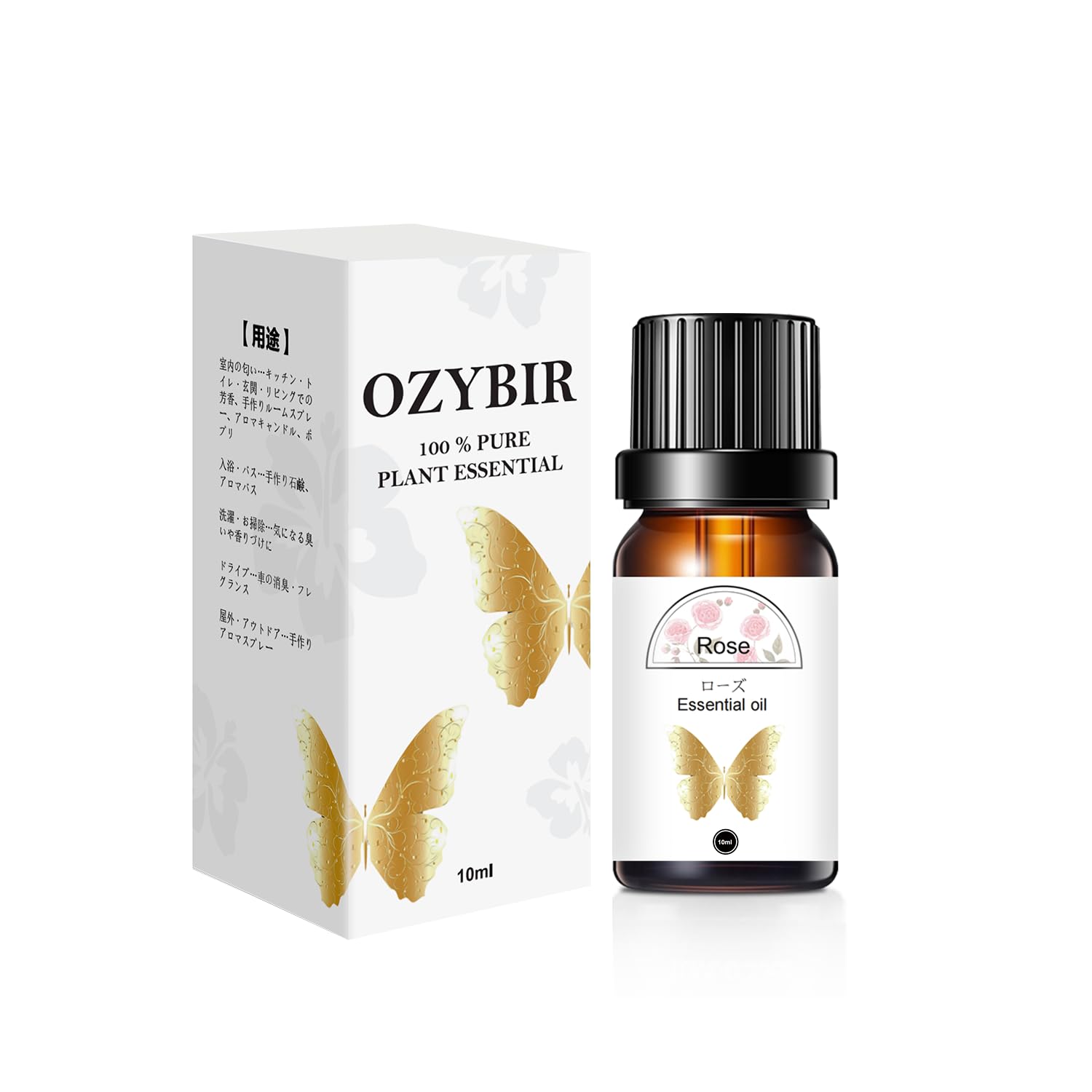 OZYBIR Rose Essential Oil 100% Natural Pure Aromatherapy Oil 10ML for Bath Diffuser Humidifier and Aroma Stone