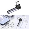 USB C To Adapter for Gaming and Call HiFi Right Angle Dongle USB C To 3.5mm Adapter for Type C Devices