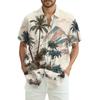 Men's Casual Fashion Printed Short-Sleeve Shirt