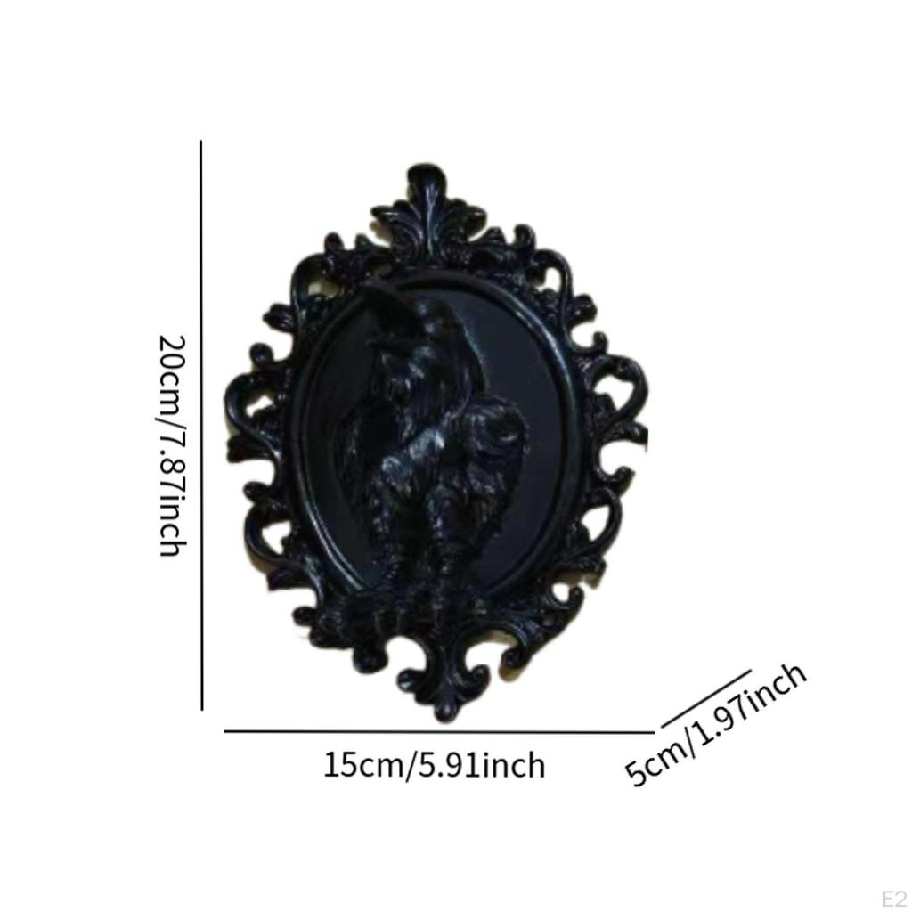 Gotická nástěnná figurka závěsná retro dárek na kolaudaci socha horor do ložnice do interiéru