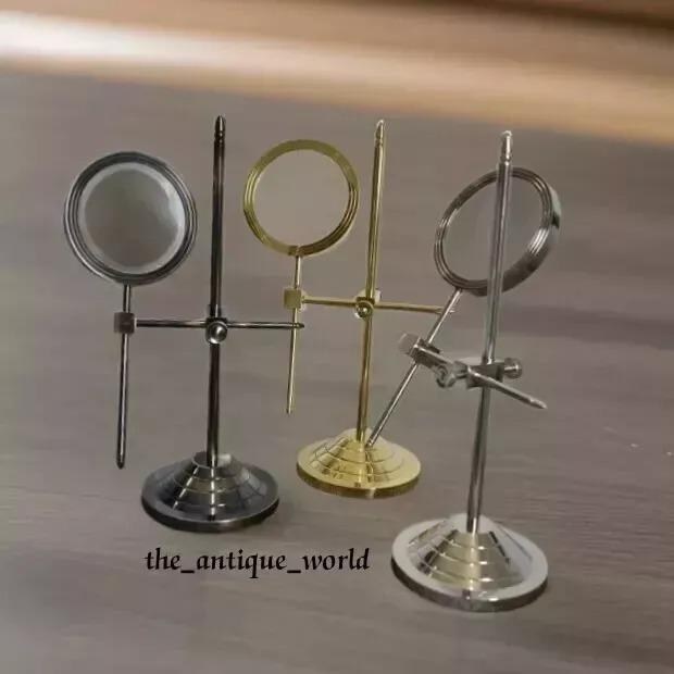 Antique Brass Magnifying Lot Of 3 Nautical Fully With Stand Brass Gift