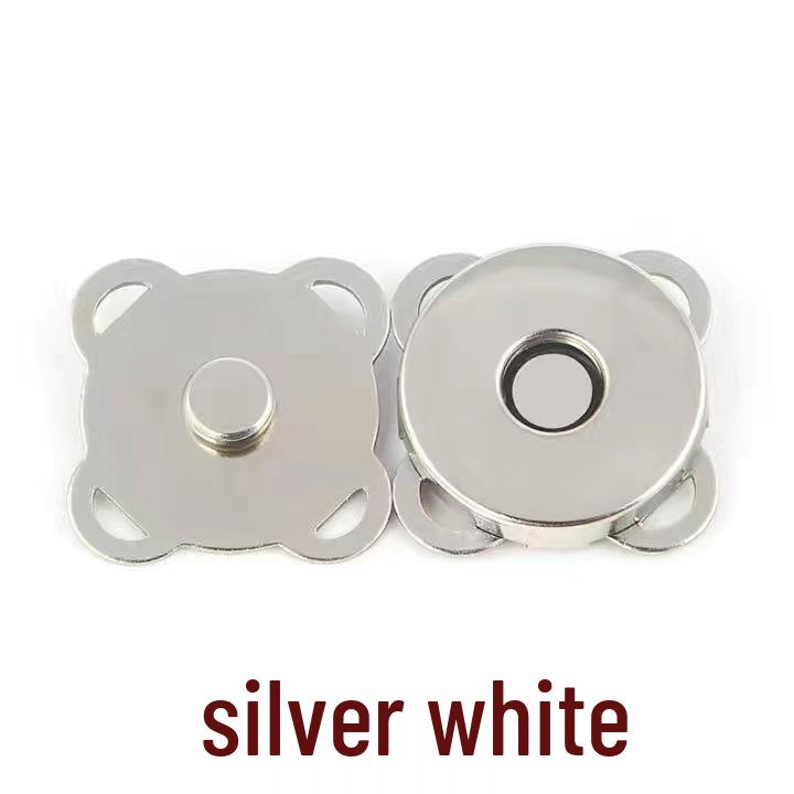 Plum Blossom Magnetic Snap for Bags & Clothing - Hand-Sewn, Invisible Male-Female Closure