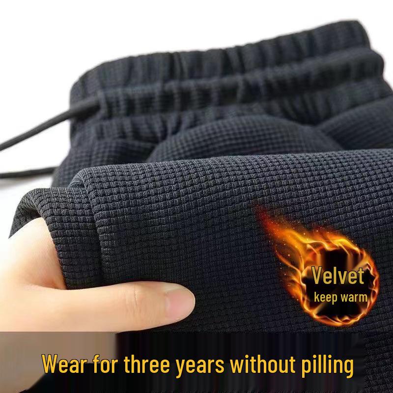 

Мужские спортивные брюки больших размеров свободного кроя вафельной вязки прямого кроя для строительных работ XL