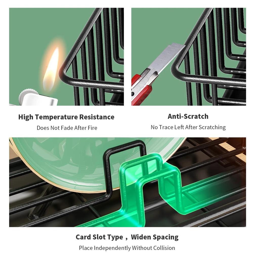 Geschirrabtropfgestell,Besteckkorb mit Abtropfschale und Tropfrinne,Tassenhalter,Besteckhalter,Küchenarbeitsplatten-Aufbewahrungsregal
