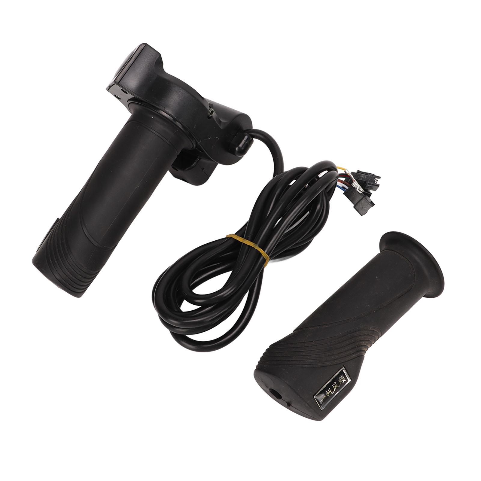 

Bike Throttle Grip Set 3 Speed 4 Light Accelerator Handlebar with Power Display Switch for Electric Bicycles 48V