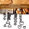 20PCS Leather Die Cutter Round Quadrate Hearts Leather Cutting Dies High Carbon Steel Punching Die Set for Cut Leather