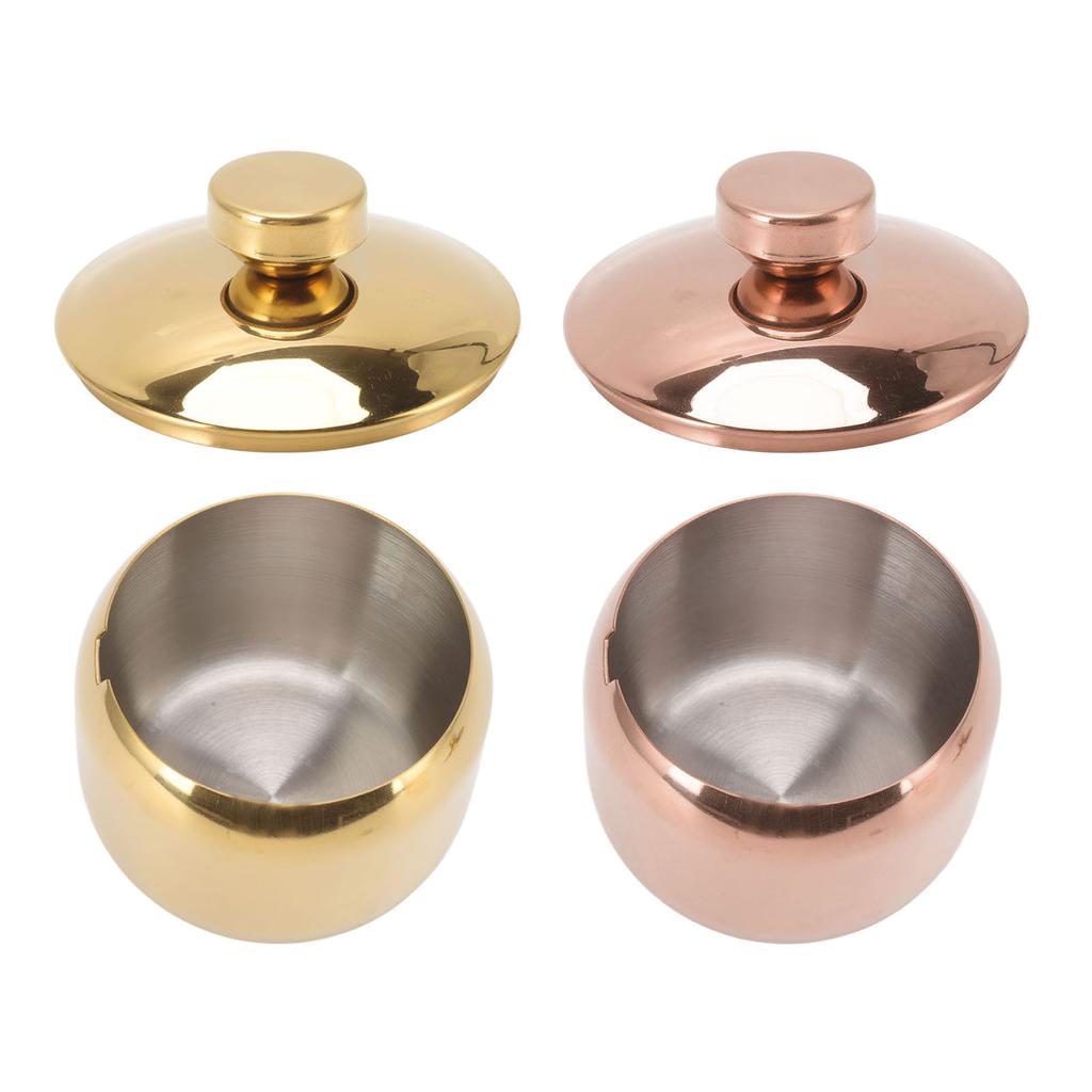 Stainless Steel Gold Seasoning Condiment Pot Spice Salt Sugar Pepper Container Jar Storage Organizer
