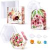 3 Pcs Large Silicone Molds for Resin Activity Hexagon Resin Molds Glossy Deep Square Molds Bookends Resin Mold with 3 Pcs Round Epoxy Resin Molds for