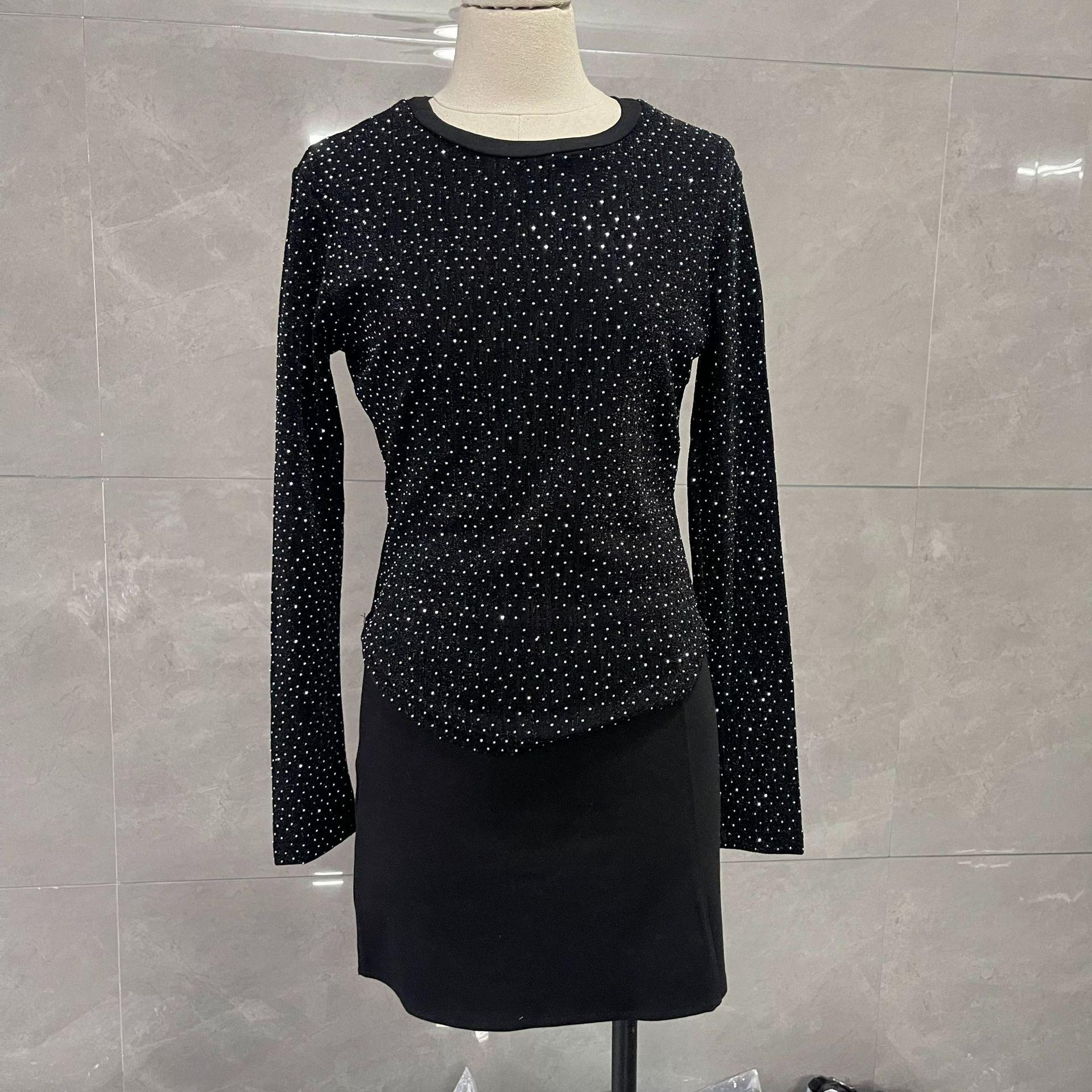 

Chic Sparkly Women s Autumn Long Sleeve Top M for ~105 jin
