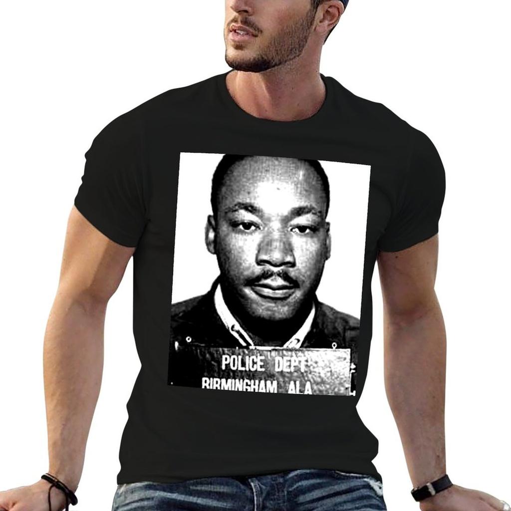 MLK Birmingham MugsT-Shirt Vintage Print Crew Neck Tee