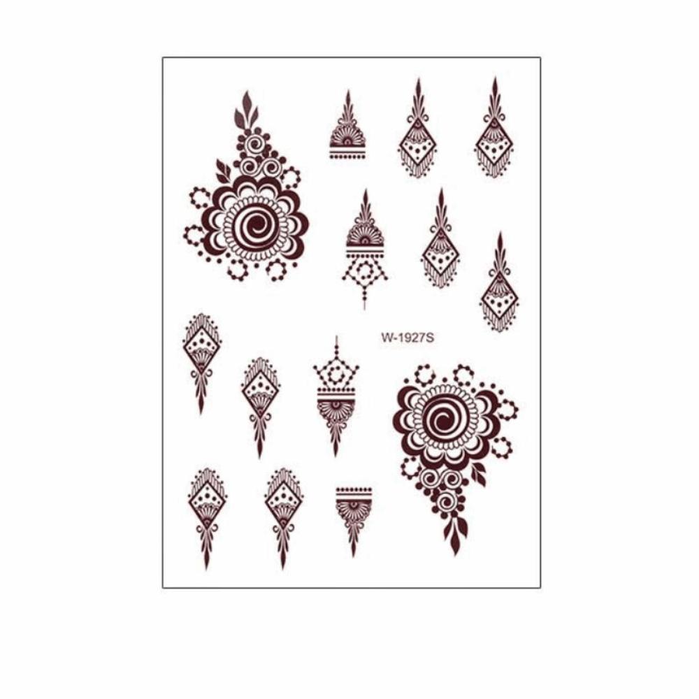 Mehndi Designs Henna Tattoo Stickers Flower Hand Tattoo Body Art Sticker  Music Festival