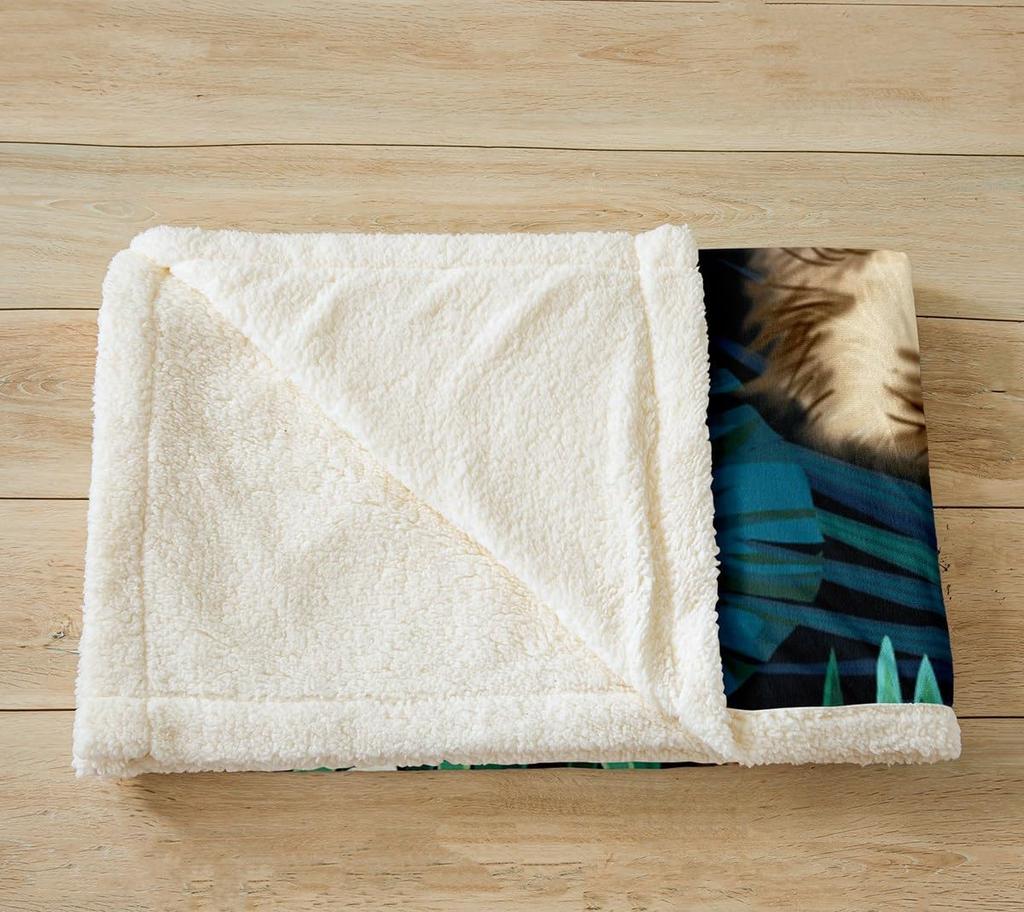 Cute Sloth Blanket Soft Fleece Throw Tropical Jungle Design Animal Lover Gift Home Decor Relaxing Theme