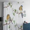 Branches And Birds Sheer Window Curtains For Living Room Bedroom Modern Voile Tulle Curtains Fabric Drapes For Kitchen