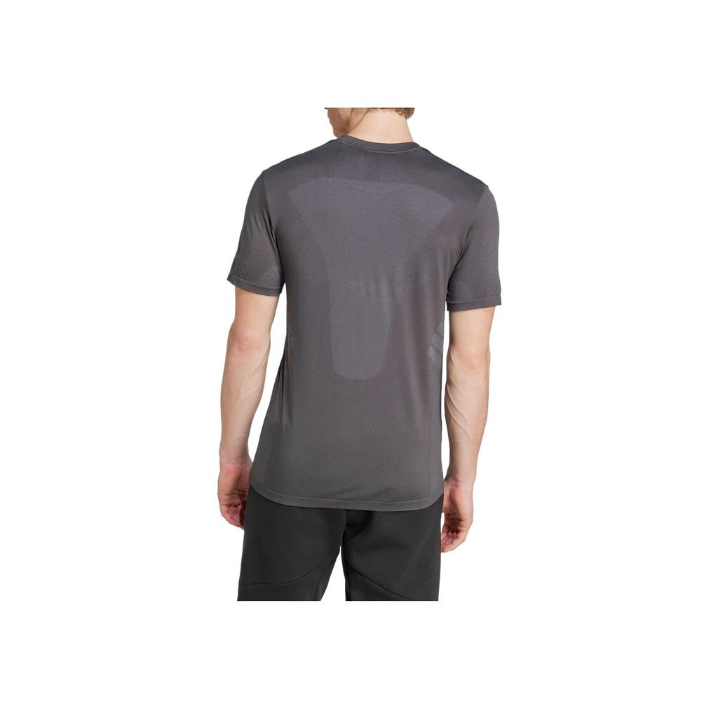 Adidas Gym Climacool Seamless Tee Casual Simple Soft Comfortable Quick-Dry Short Sleeve T-Shirt Men Tops Slate-Gray Light-Silver JN0568