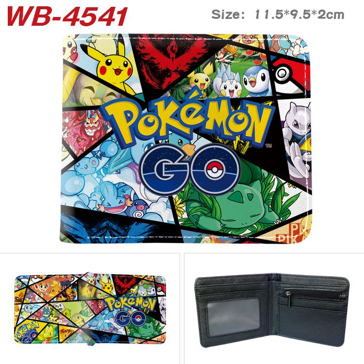 Pokemon Full Color Short Card Holder Coin Purse Bifold Wallet Cute Anime Peripheral Change Pouch