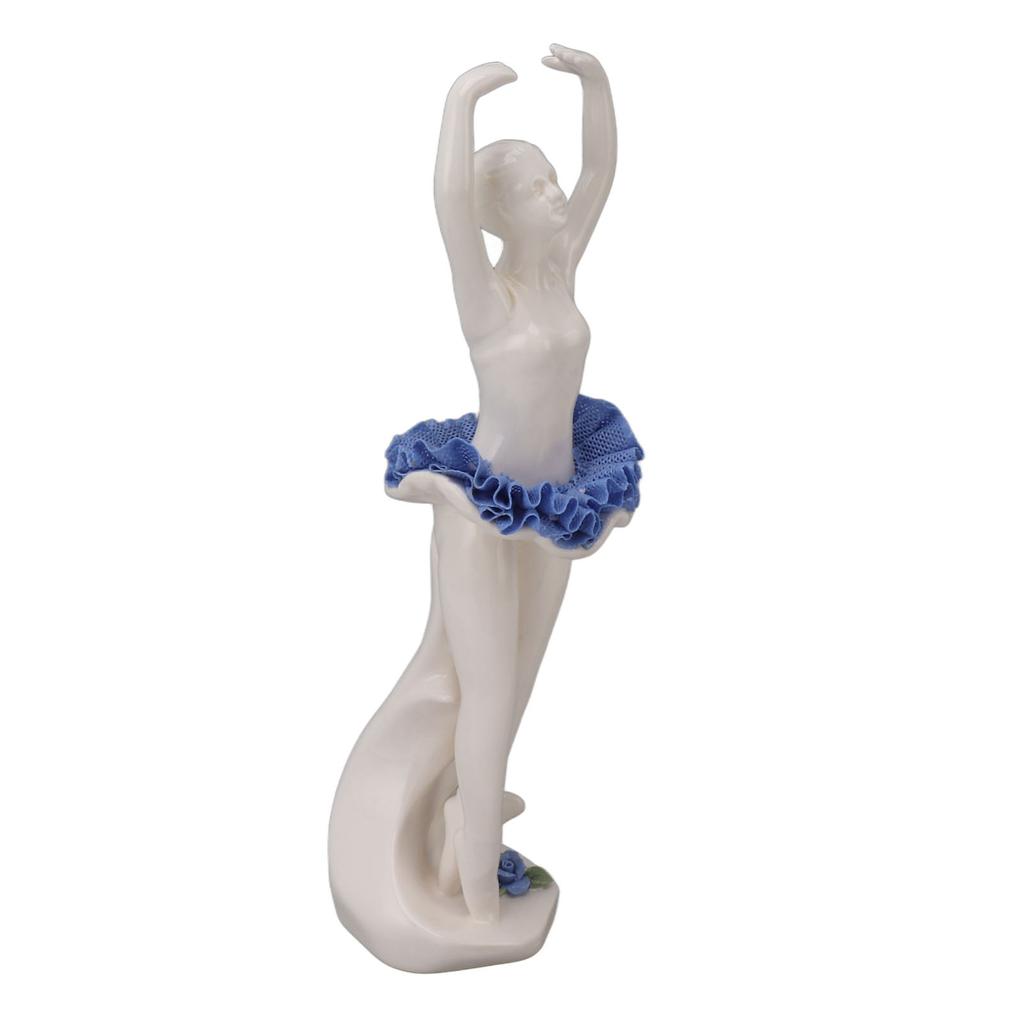 Ballerina Girl Figurine Ballet Dancer Statue Ceramic Sculpture Desk Ornament for Home Bookshelf