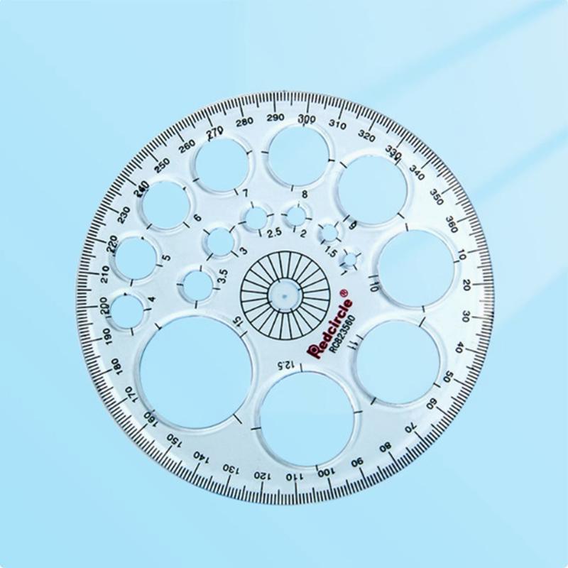 Circular Oval Ruler 1/4 Pcs Durable Drawing Furniture Architect Template Drafting Ruler Template Measuring Ruler Office Supplies