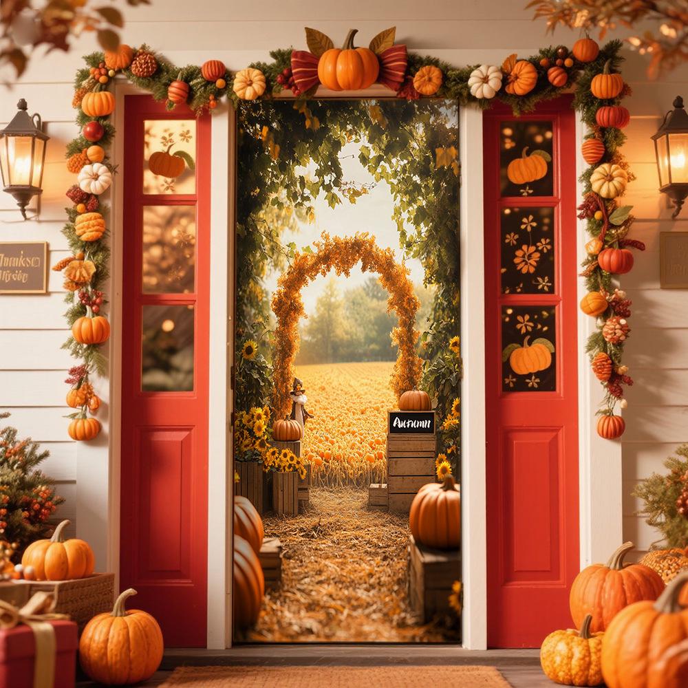 Thanksgiving Door Tapestry: Festival Decoration for Room or Door