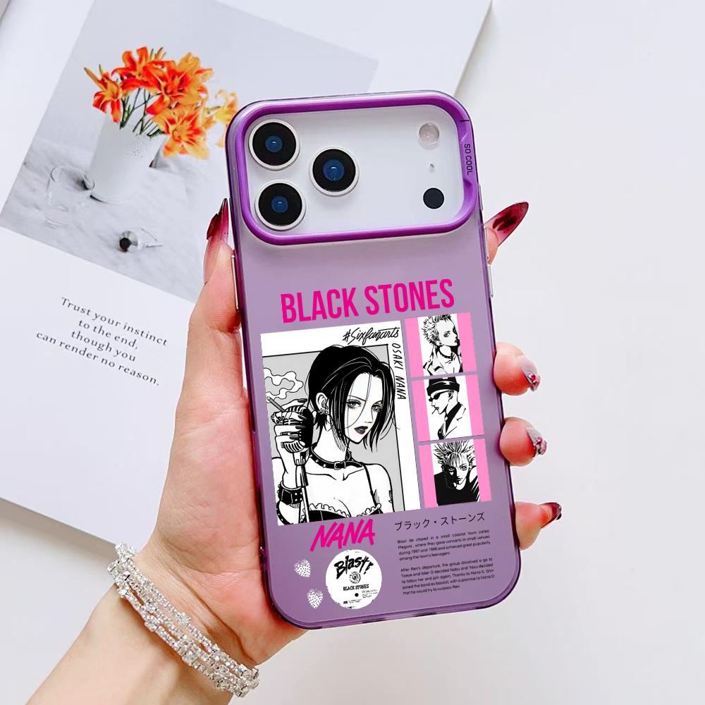 

Cool Anime Girl Nana Phone Case For iPhone 17 16 15 14 13 12 11 Pro Max Air Matte Laser Aurora Shockproof Funda iPhone17 Pro Max