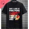 Funny Table Tennis Graphic Tshirt With Pingpong Boys Desgin Casual Sports Pure Cotton Short Sleeve Tshirt Outdoor Clothing