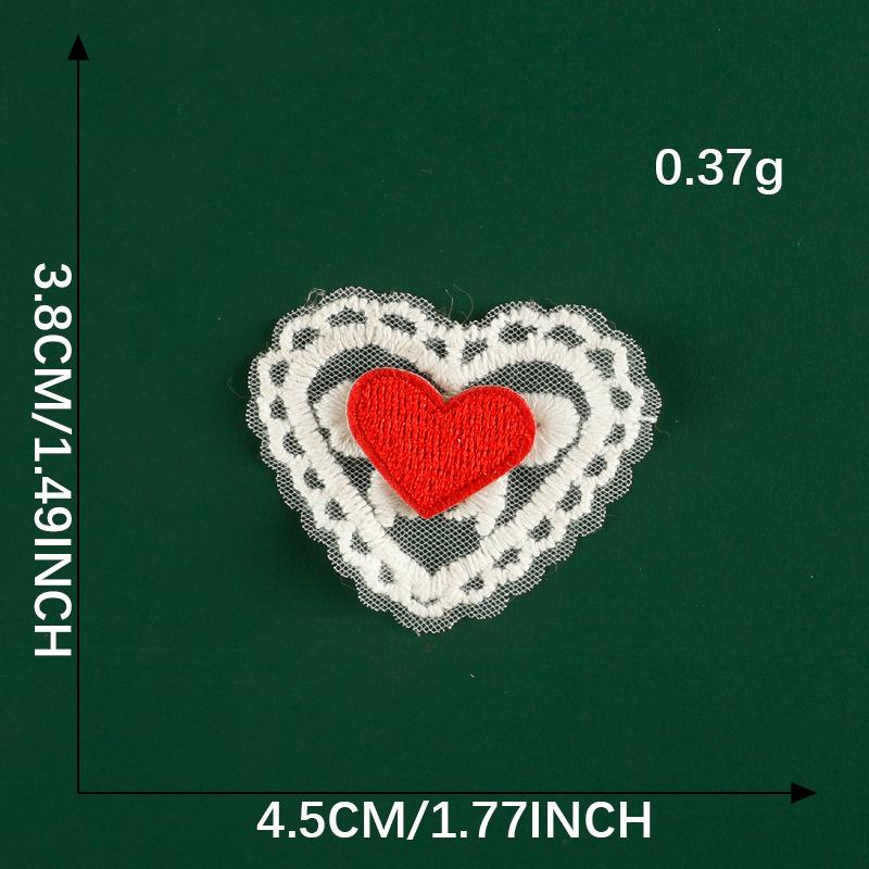 Original Embroidery Label Hair Accessories Accessories Cherry Lace Embroidery Sticker Diy Patch Clothing Accessories Cloth Label Cloth Sticker