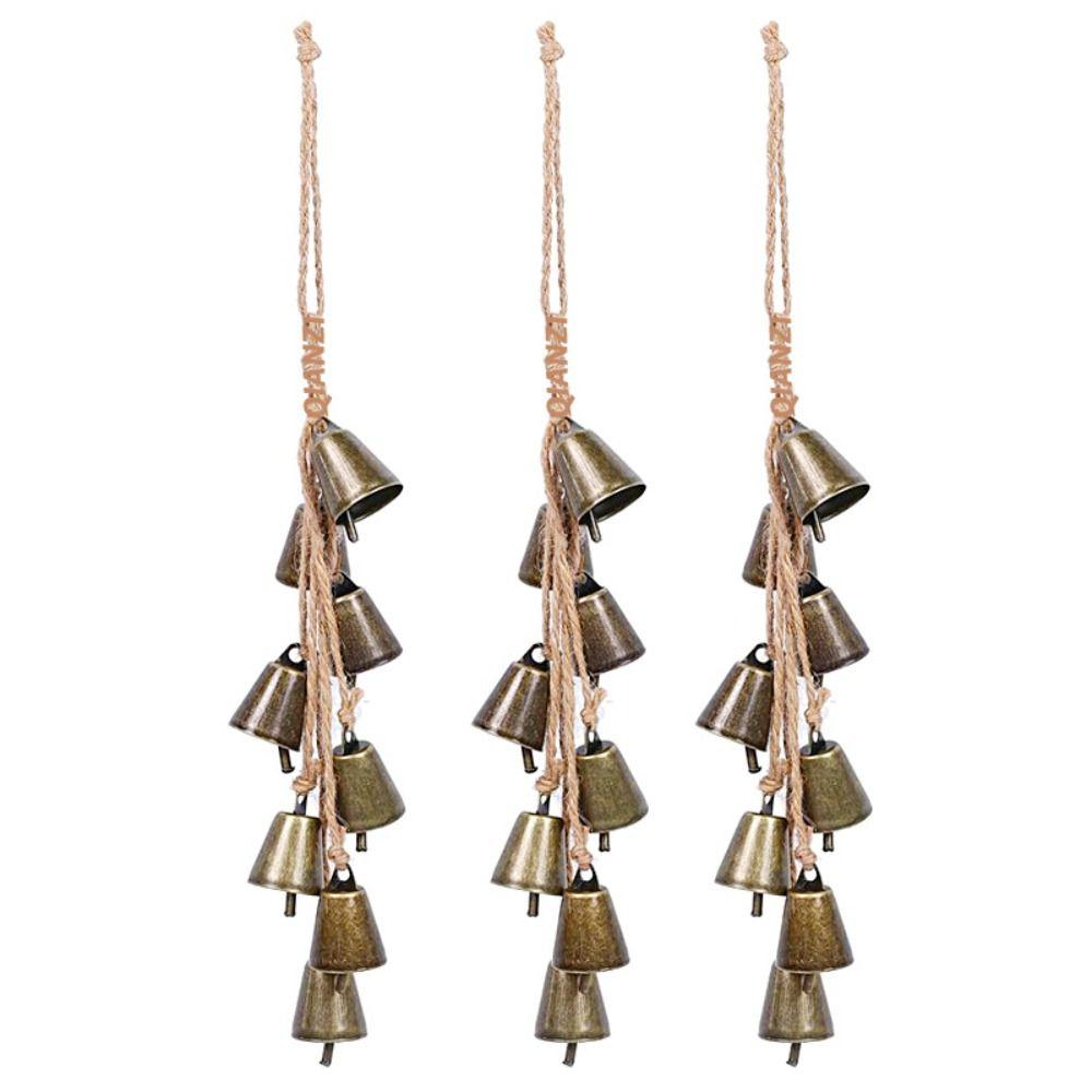 Retro Metal Wind Chime Loud Christmas Bell String Witchy Pagan Supplies Iron Cow Bells  Christmas
