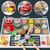 Simulation Wooden Barbecue Children Toys With Pretend Grill And Accessories Food