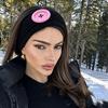 Wide Band Knit Headband Colorful Button Hair Wrap Durable Warm Hair Band  Winter Daily Wear