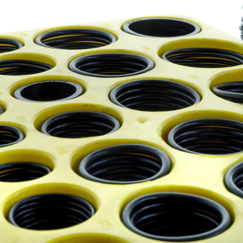 Rubber O-Ring Seals, 751 Pieces for Hydraulic and Threaded Connections - Resistance To Oils and Fuels
