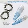 10 stuks/ 20 stuks Ronde Magnetische Kralen voor Waterrimpel Kattenoog Gel Nagellak, IJzige Bloem Carving Nail Art Magneet