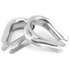 14MM Stainless Steel Marine Wire Rope Clamps Cable Protective Ring Thimbles Clamps