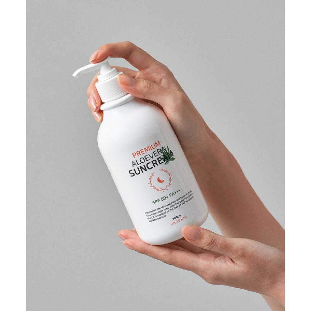 Drmoon Premium High Capacity Aloe Vera Sun Cream Spf50+ Pa+++ 500ml Set Of 2