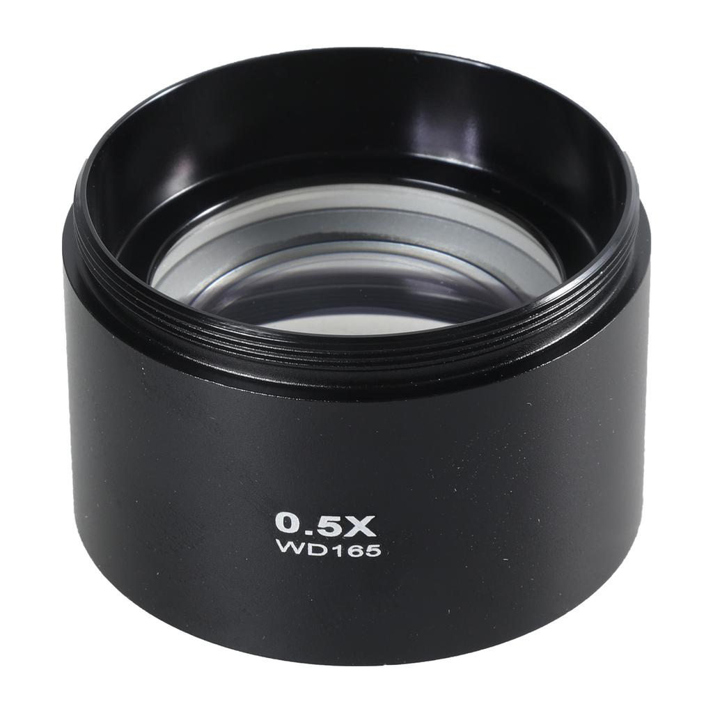 0.5X/0.7X Microscope Camera Lens Aluminium Alloy Auxiliary Barlow Objective Lens Industrial Microscope Barlow Glass Lens