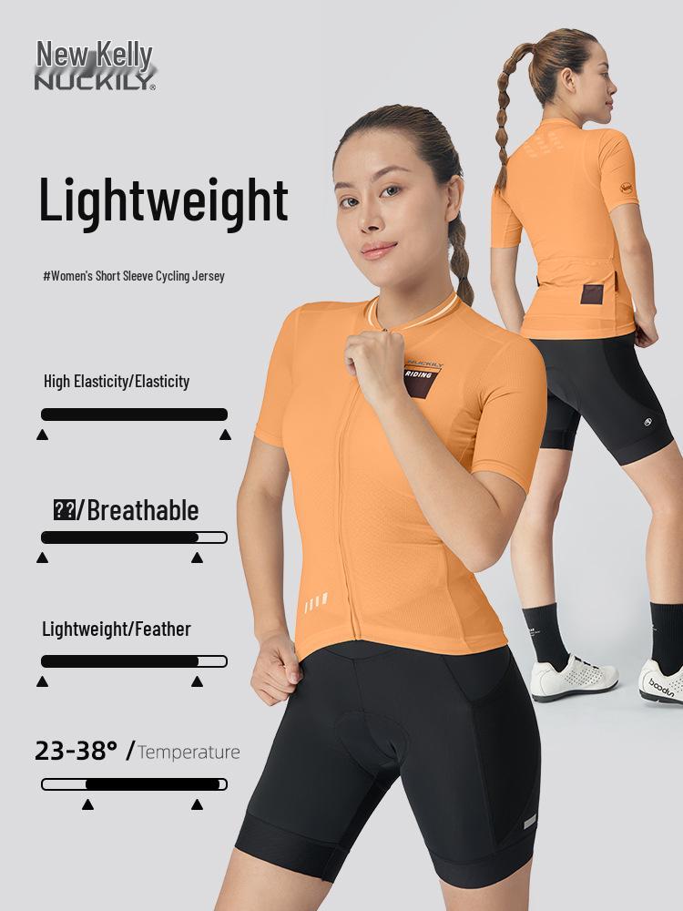 NUCKILY Damski Letni Zestaw Koszulek Rowerowych - Oddychający Top z Krótkim Rękawem do Kolarstwa Górskiego i Szosowego