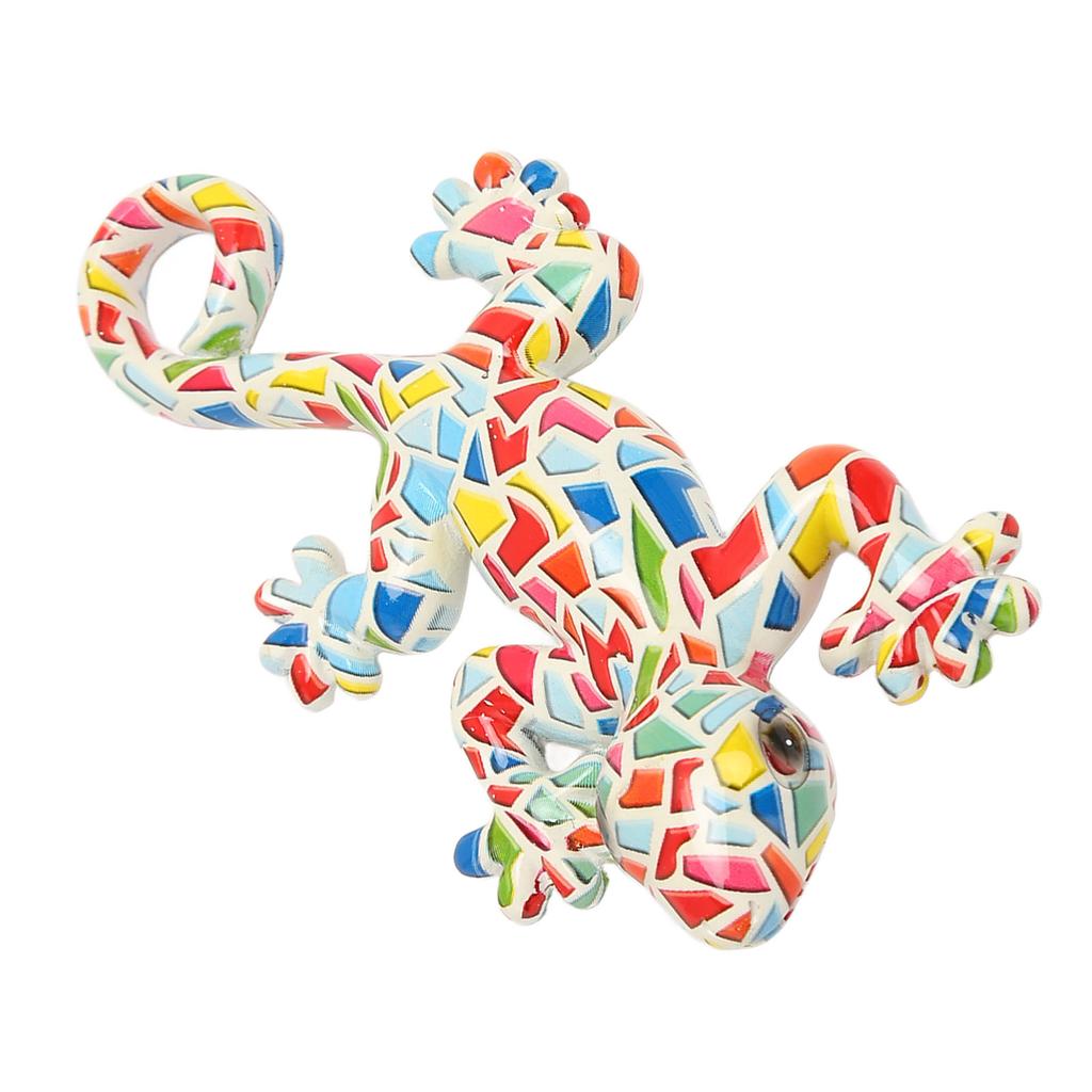 Gecko Wall Decor Bright Colors Colorfast Resin 5.9in Long 3.1in Wide Lizard Garden Sculpture for Decoration House Office
