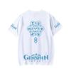 Genshin Impact Druck Damen Herren T-Shirt Lässig Atmungsaktiv T-Shirts Lustig Genshin Impact Locker T-Shirts Hemden Straße Übergroße T-Shirts Mann