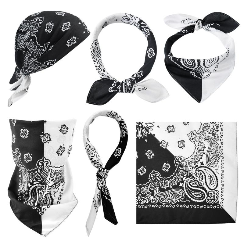 Paisley Bandanas for Men Women Soft Breathable Fabric Unique Multicolor Print for Hiking Travel Daily Wear