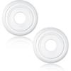 Cunno 2 Pieces Lighting PU Ceiling Medallion Ceiling Fan Cover Plate Medallion for Home Light Fixtures Trim, 12 Inch Od x 3.5 Inch ID(White)