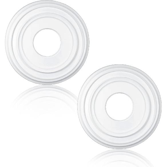 Cunno 2 Pieces Lighting PU Ceiling Medallion Ceiling Fan Cover Plate Medallion for Home Light Fixtures Trim, 12 Inch Od x 3.5 Inch ID(White)