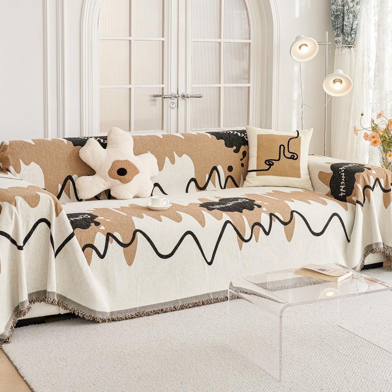 

Ins Высококачественный шенилловый чехол для дивана Ткань Four Seasons Универсальный всеобъемлющий чехол для дивана Полотенце для дивана Чехол для дивана Подушка для дивана 90*90cm