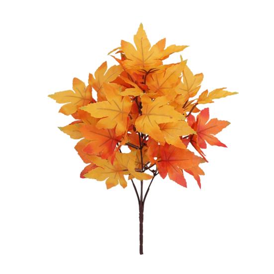 Natural Style Home Ornaments Artificial Maple Leaves, Faux Silk Hanging Plant for Decor, Realistic Cascading Flowers Leaves Wall Wedding Party
