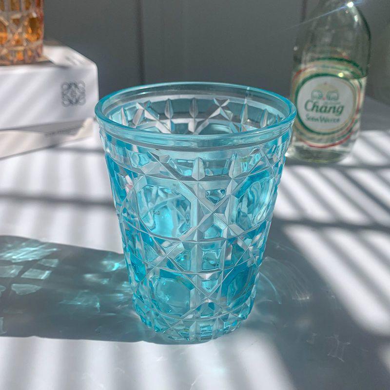 Handcarved Glass Crystal Cup Style Creative Engraved Chessboard Whiskey Glass Wine Glass 310ml Crystal